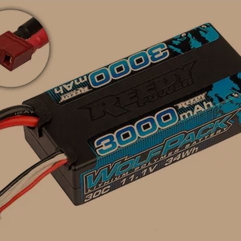 Reedy WolfPack LiPo 3000mAh 30C 11.1V Shorty, med T-plug