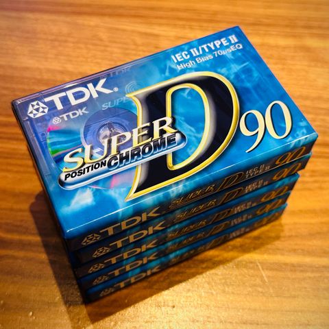 TDK D90 Superchrome Opptakskassetter NOS NIB