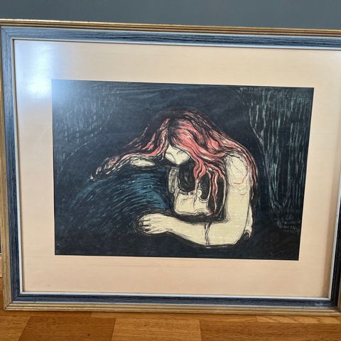 Edvard Munch - trykk Vampyren