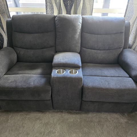 Reclinersofa med midtkonsoll