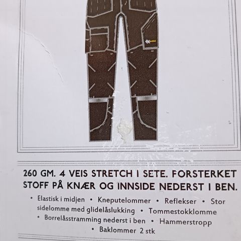 NY arbeidsbukse str. 46.(str.36 damer) Gard workwear fra Felleskjøpet,