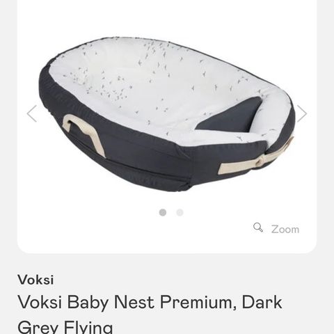Voksi Baby Nest Premium, Dark Grey Flying