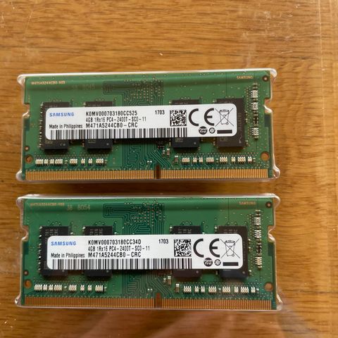 Samsung 2x4GB RAM brikker