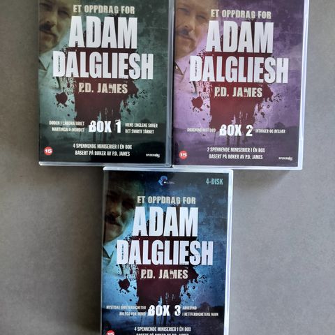 Adam Dalgliesh - P.D. James ( DVD) 16 disc - Komplett - Norsk tekst