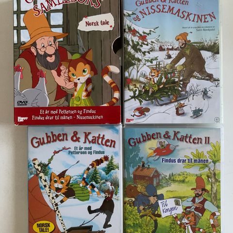 Gubben & Katten DVD samleboks (3 disker), norsk tale)