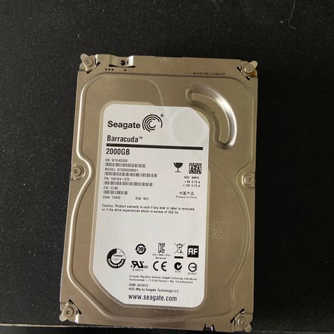 2TB/ 2000GB Seagate HDD