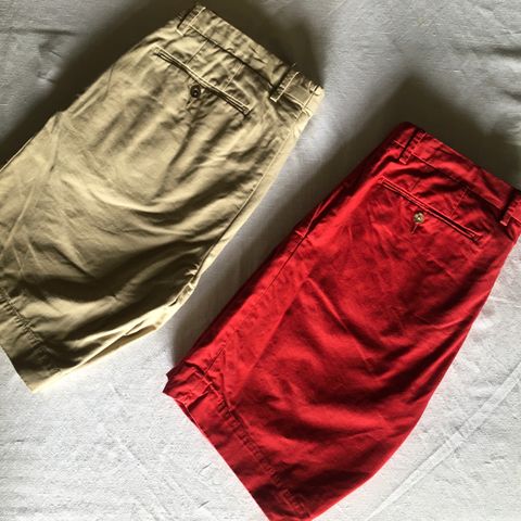 POLO  RALPH LAUREN SHORTS   STRETCH  SLIM  FIT. STR 33    2  STK   RØD og  BEIGE