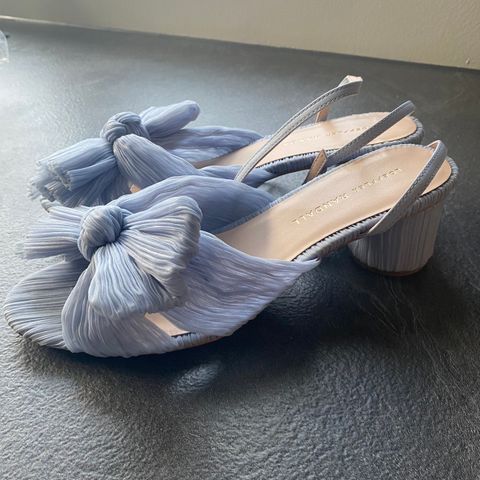 Loeffler Randall Dahlia Pleated bow heels, størrelse 38