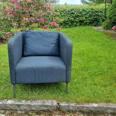 Blå lounge stol