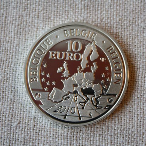 Belgia - 10 euro utgitt 2010 - kr 200