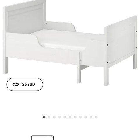 Uttrekkbar IKEA barneseng i trehvit