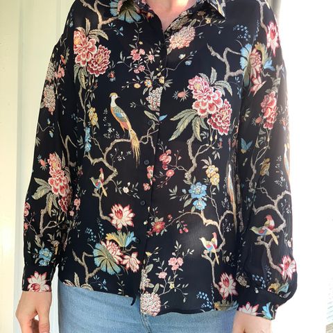 GP & J.Baker X H&M Peacockshirt blomstrete bluse