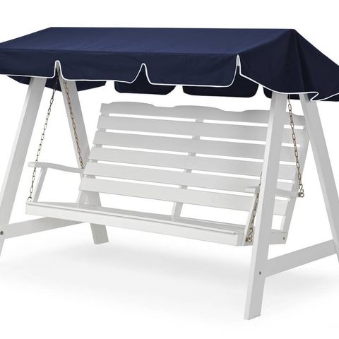 Dalom hammock med tak - hvit/Navy tak