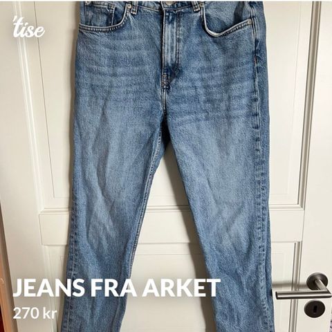 ROSE Cropped Straight Jeans Størrelse 28 fra Arket