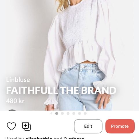 Faithfull the Brand Savita linen topp/bluse i hvit.