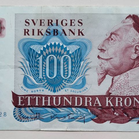 100 kronor Sverige - 1980 T - pen seddel