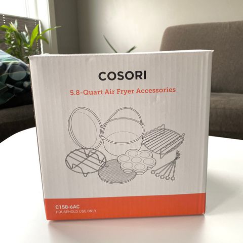 Cosori airfryer tilbehør, nesten ubrukt