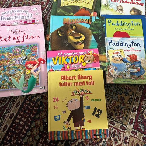 barnebøker 5-7 år let og Finn med mer