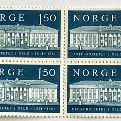 Norge 1961 Universitetet i Oslo    NK 499 4-blokk Postfrisk