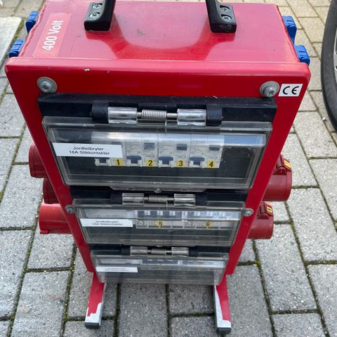 Prov byggestrøm 3x230/400V 63Amp