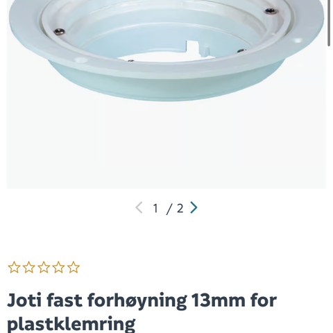 Joti fast forhøyning 13mm for plastklemring