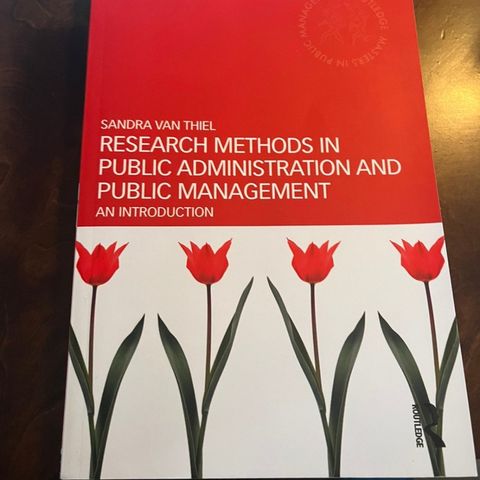 Research methods in public administration and public management