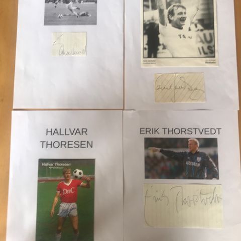 Autografer - NORSKE FOTBALL-LEGENDER