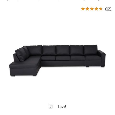 Crazy 4-seter sofa med sjeselong xxl selges