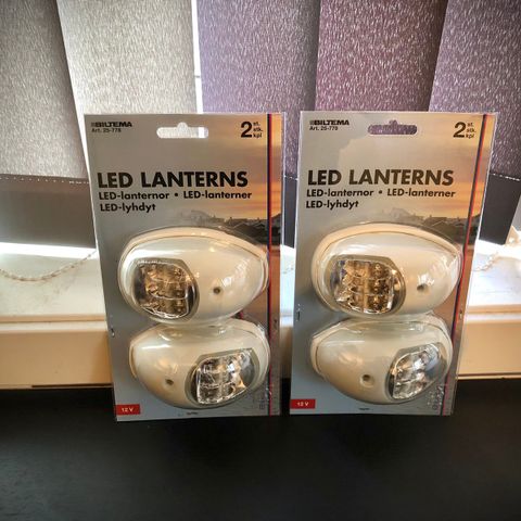 Lanterne LED, 4 stk eller 2 stk (uåpnede) *Frakt er inkludert i pris