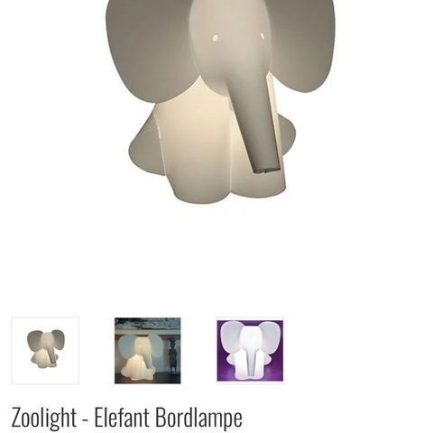 Zoolight, elefant bordlampe