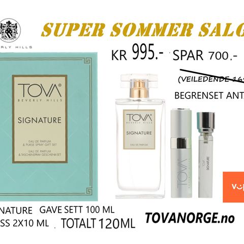 Orginale TOVA BEVERLY HILLS Gave / Reise sett.  Parfyme Sommer Salg / Tilbud