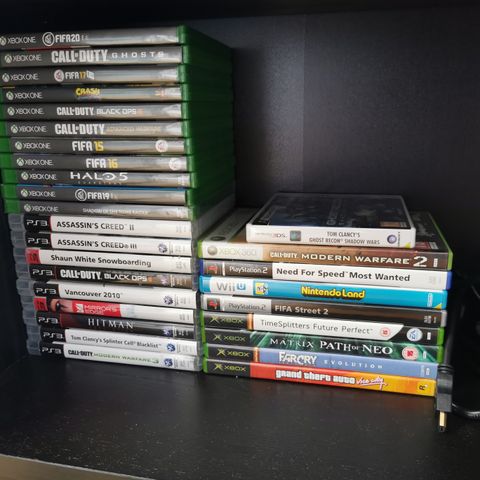 Ps2, Ps3,Ps4, Ps5, Xbox One,Xbox, Nintendo Wii U, 3ds, PC Spill og konsoll.