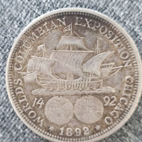 Half Dollar 1892 / Worlds Columbian Exposition Chicago. Flott kvalitet