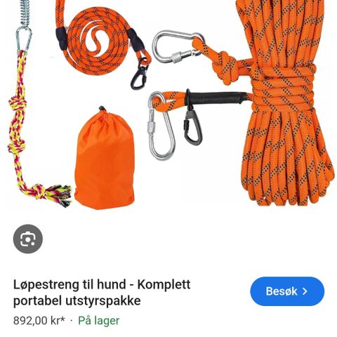 Portabel løpestreng til hund