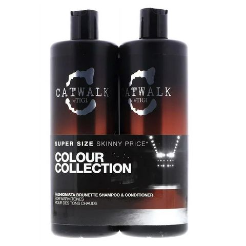 Tigi catwalk fashionista brunette shampoo og balsam 750mm x 2