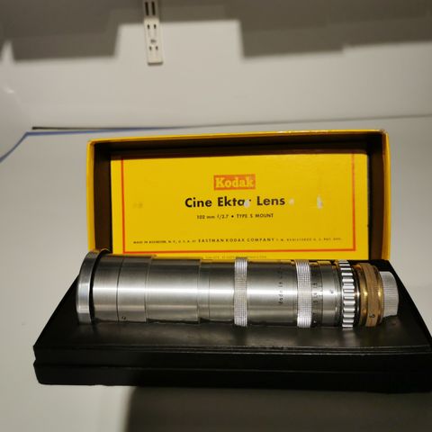 Kodak vintage 102 mm 2,7 cine ektar i eske