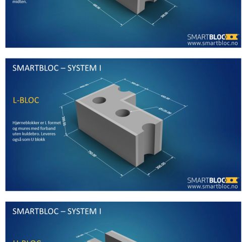 Lett betong byggesystem-Smart block til hus eller garasje 40 % avslag