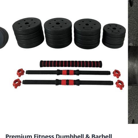 Premium Fitness Dumbbell & Barbell weightset 40kg