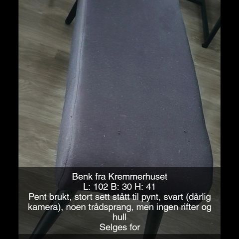 Benk fra Kremmerhuset