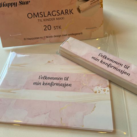 Omslagsark til Kinder Maxi sjokolade,- konfirmasjon