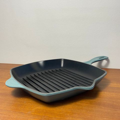 Le creuset blå grillpanne