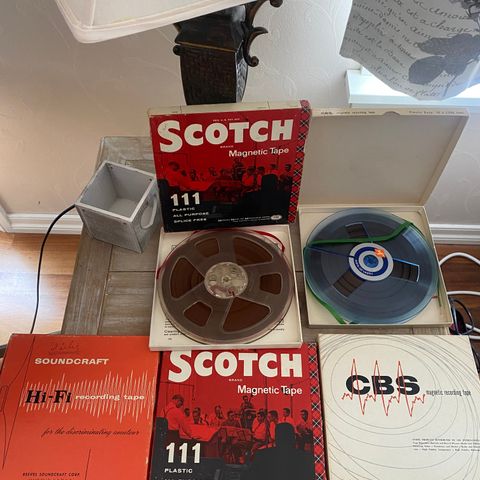 Scotch ,CBS og Soundcraft recording tape 5.stk