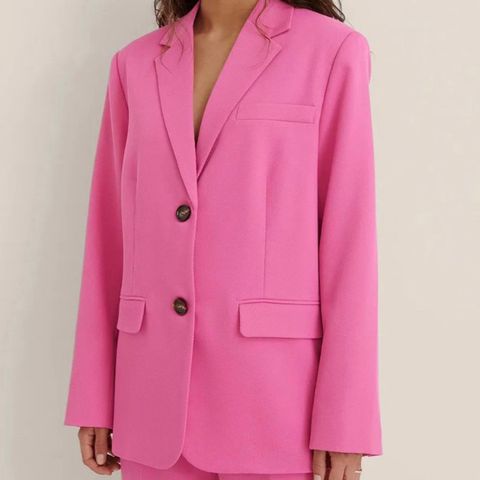 Oversized Blazer i twill - rosa