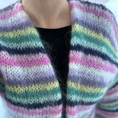 Mohair cardigan (stripejakke)