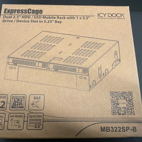 RaidSonic ICYDock ExpressCage MB322SP-B Ny og uåpnet