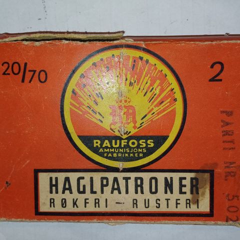 Haglepatroner fra Raufoss.