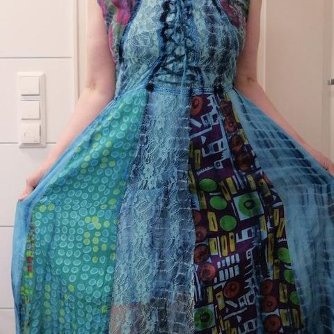 Lovely Planet Peasant Tiedye Midi