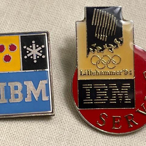 IBM nål og IBM Service OL 1994 pin