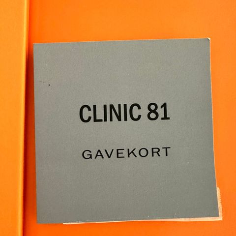 Gavekort kr 2000 Clinic 81 Hud og fotpleie