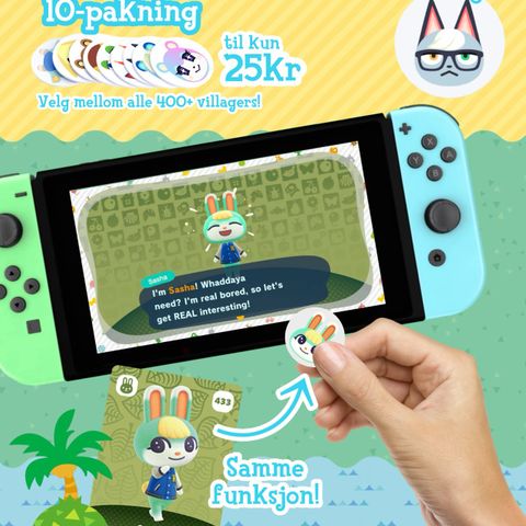 Animal Crossing Villagers (NFC) 10 stk. til 25kr!